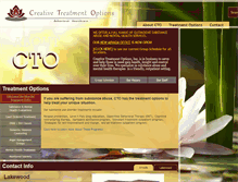 Tablet Screenshot of creativetreatmentoptions.com